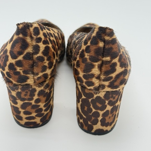 Gianni Bini Women's Heels Size 9M Leopard Print Leather/ Dyed Fur - Picture 10 of 12